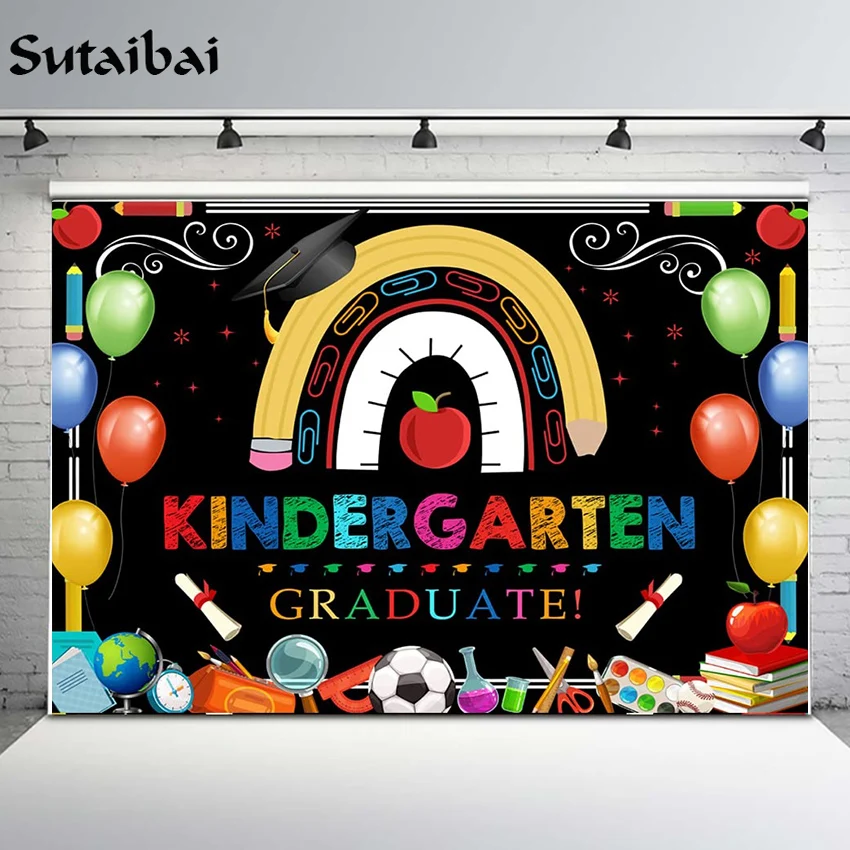 

Kindergarten Graduation Backdrop for Kids Class of 2022 Congrats Graduate Congratulations Background Preschool School Grad Prom