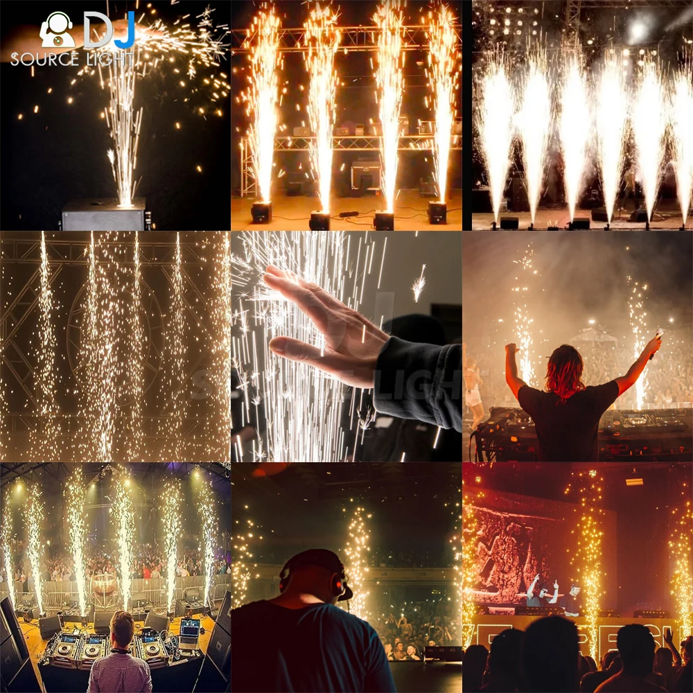 T Powder 180 ° Качели холодная искра фейерверк 800 Вт спрей Dmx фонтан с дистанционным