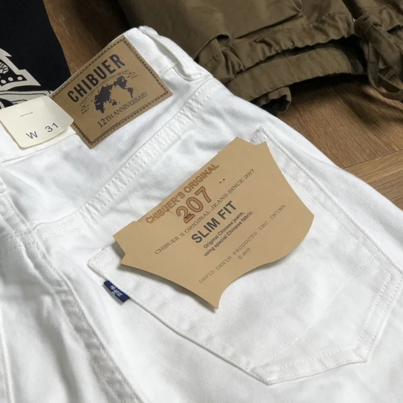 13 унций белые серые тканевые джинсы мужские тяжелые красные облегающие прямые