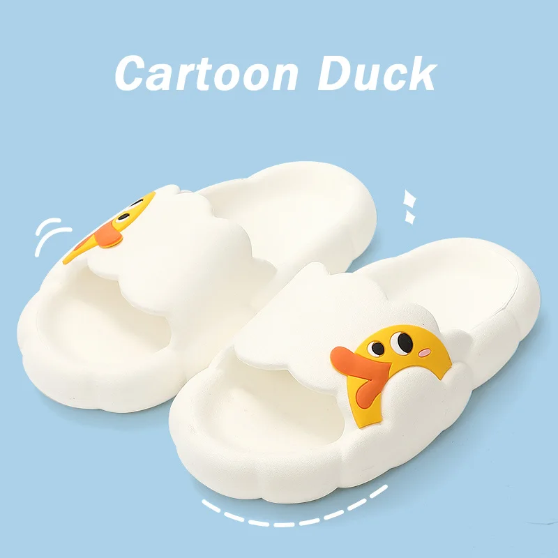 

Женские летние шлепанцы с мультяшным рисунком, сандалии из ЭВА, на толстой платформе, нескользящая подошва, повседневные пляжные домашние т...