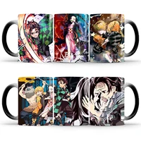 creative anime demons slayer coffee mugs color changing tea cups creative magic drinkware ceramic cups milk cups