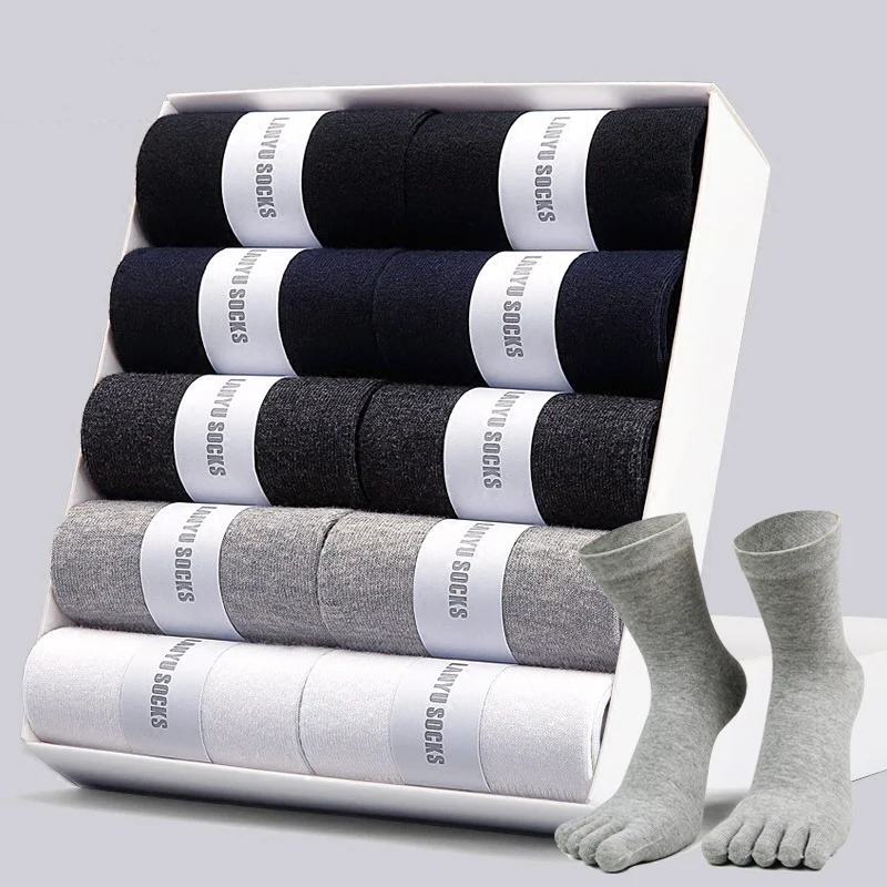 JAMMZA Брендовые мужские хлопковые носки новый стиль черные деловые однотонные с