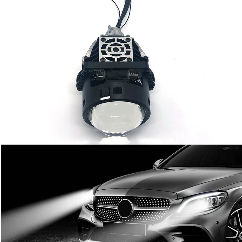 

In stock dust proof led projector len headlight high/low Beam 6000k biled 3 inch projector car headlight