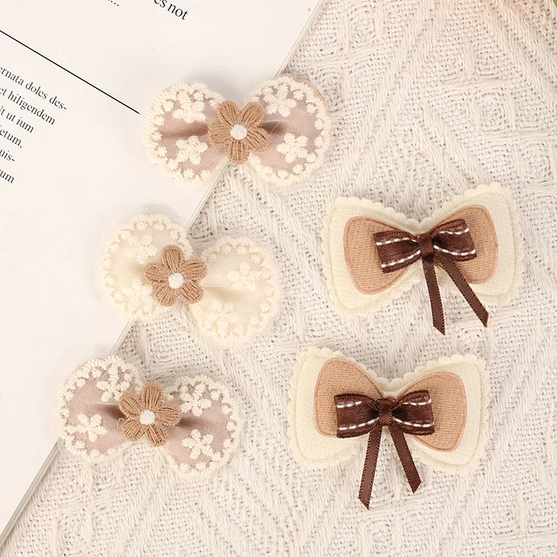 10 шт. тканевые банты из карри с кроличьими ушками наклейки сделай сам ювелирные