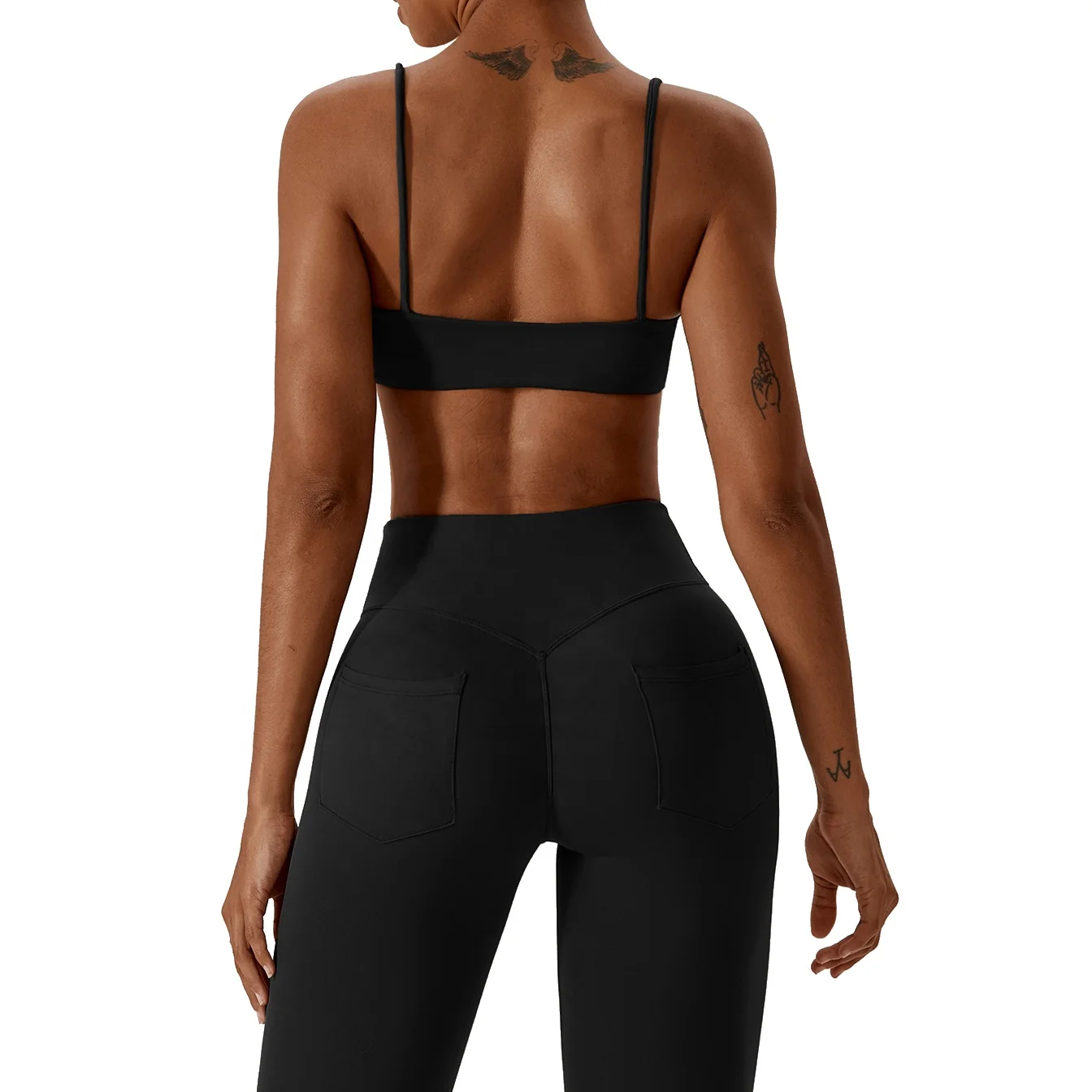 

Женские легкие, мягкие, удобные, быстросохнущие, облегающие леггинсы и бюстгальтер, новинка, сексуальный комплект для бега, фитнеса, йоги