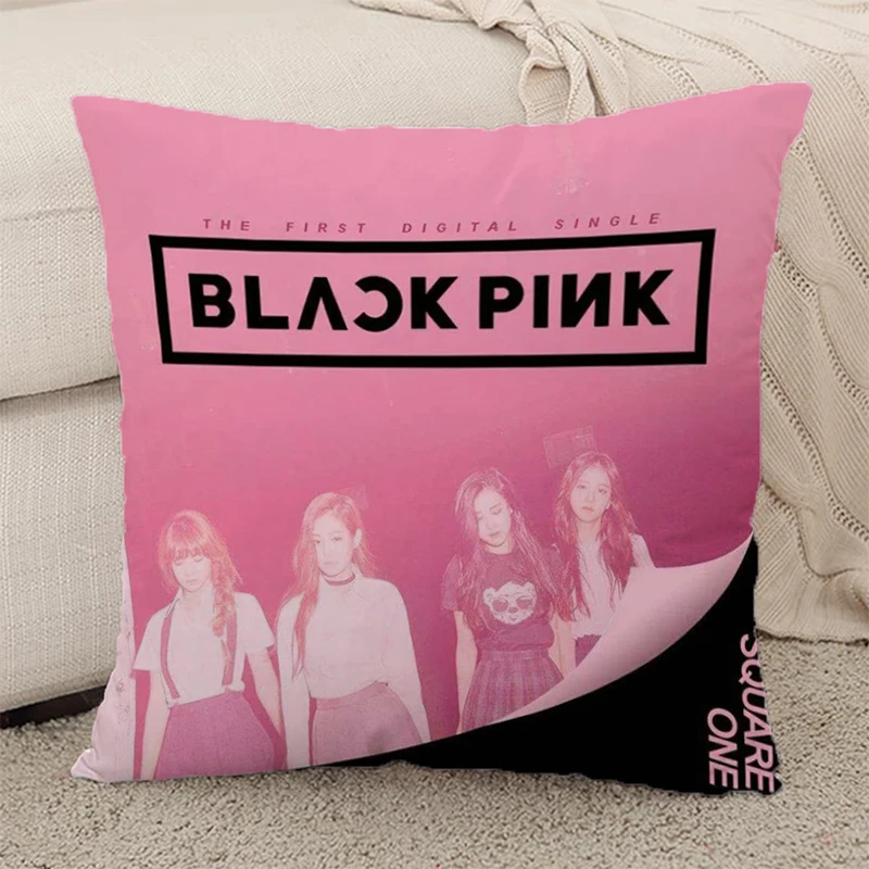 

40x40cm Kpop-Blackpink Covers Bed Pillows Car Sofa Pillowcase Short Plush Luxury Pillow Cover Cushion Body Kawaii Cushions Home