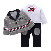 new baby boy romper spring and autumn baby clothes coat and one piece romper baby boy outfit gentleman dress