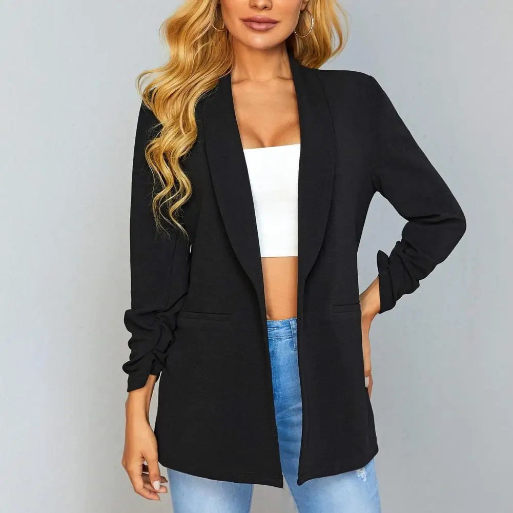 

Chic Women Single Breasted Casual Jacket Blazer Cardigan Blazer Lightweight Elegant Temperament