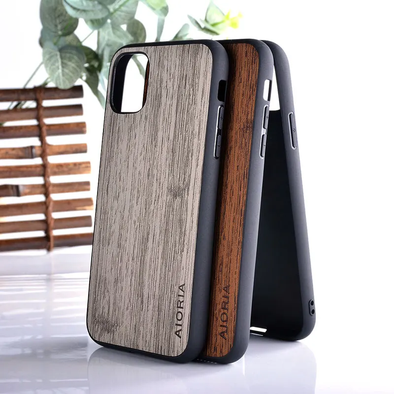 

Phone Case for IPhone 11 14 12 13 Pro XS Max X XR Mini SE2 SE 7 6 8 6s Plus Cover Funda Wood Bamboo Pattern Leather Vintage Case