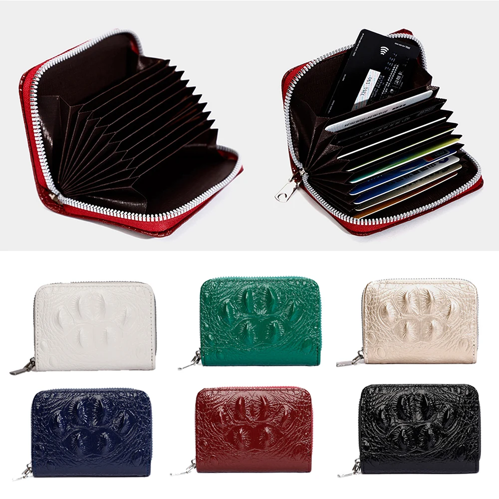 

Capacity Zipper Card Case Card Holder ID Holder Coin Bag Multi-function Coin Purse Organ Style Credit Card 11 Card Position