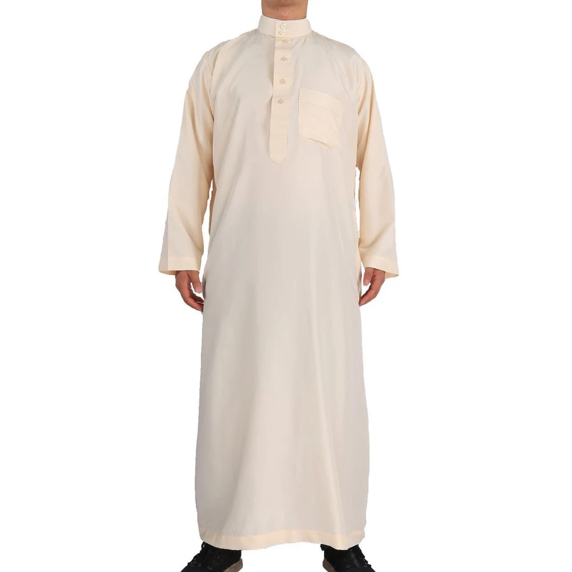 Muslim Fashion Men's Arab Robe Abaya for Men Islam Muslim Long Sleeve Abaya Saudi Arabia De Moda Musulmana Ropa Islamica Hombre