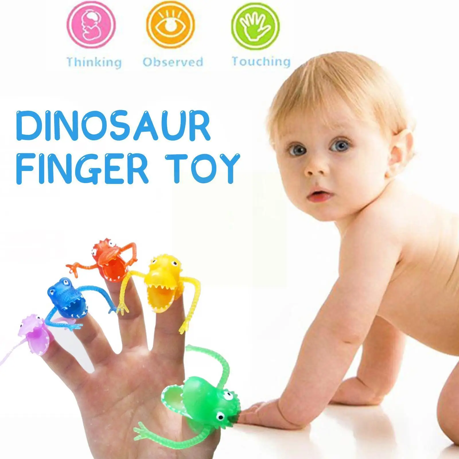 

10pcs Funny Puppets Toys Finger Puppet Story Mini Dinosaur Dolls Animal Novelty Small Toys Gifts Toys Gashapon Finger With X6q4