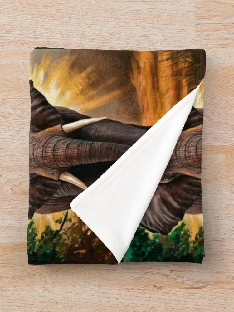 Портрет слона. Картина слона дикий слон винтажный стиль Рембрандт Ван Рijn пледы