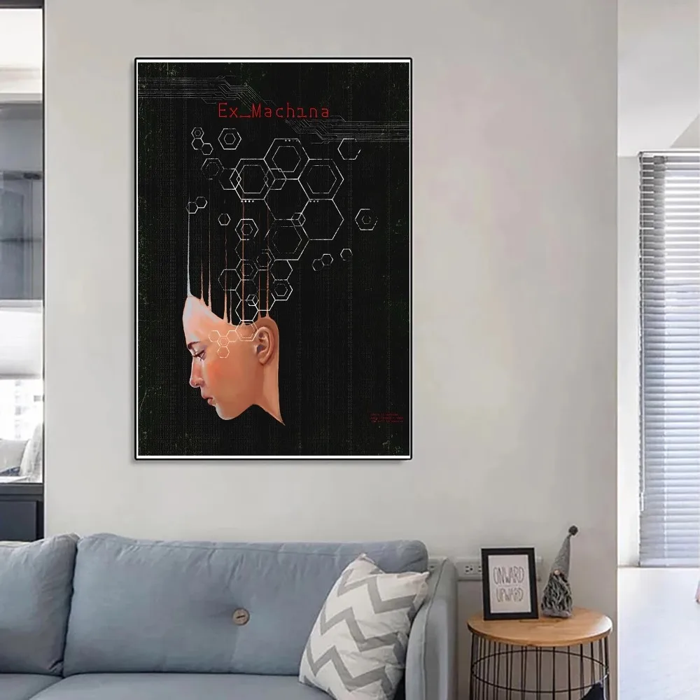 Ex Machina Science Fiction Film Art Poster Kraft Club Bar Paper Vintage Wall Painting Bedroom Study Big Szie Pai