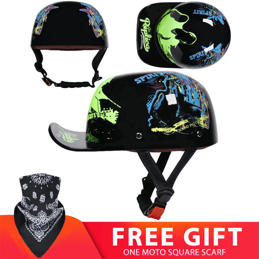 

Vintage Motorcycle Open Helmet Retro Moto Riding Helmet Racing Half Helmet Scooter Casco Casque Biker Unisex Motorbike Motocross
