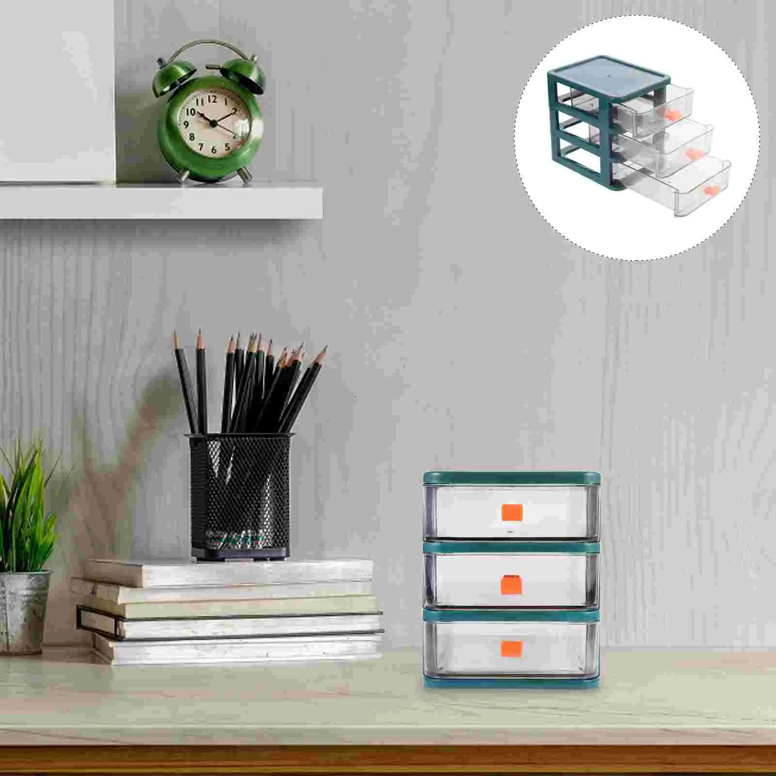 

Storage Drawer Organizer Plastic Drawers Box Desktop Desk Sundries Transparent Mini Container Stackable Clear Bins Jewelry