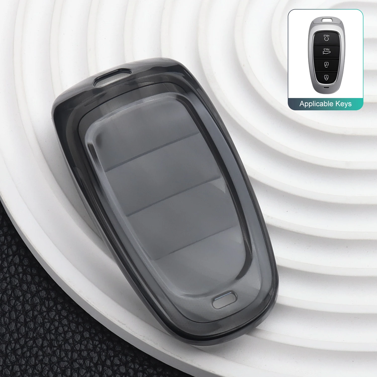 

Прозрачный чехол для автомобильного ключа из ТПУ для Hyundai Tucson L 2022 2023 Santa Fe NEXO NX4 Ioniq 5 Atos Prime Solaris 2021, аксессуары