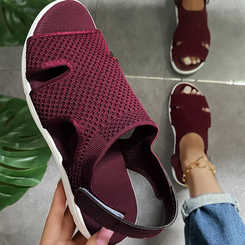 

2022 New Summer Sandals Women Sandals Sexy Shoes Crystal Casual Slippers Woman Flats Buckle Strap Fashion Beach Sandals Shoes