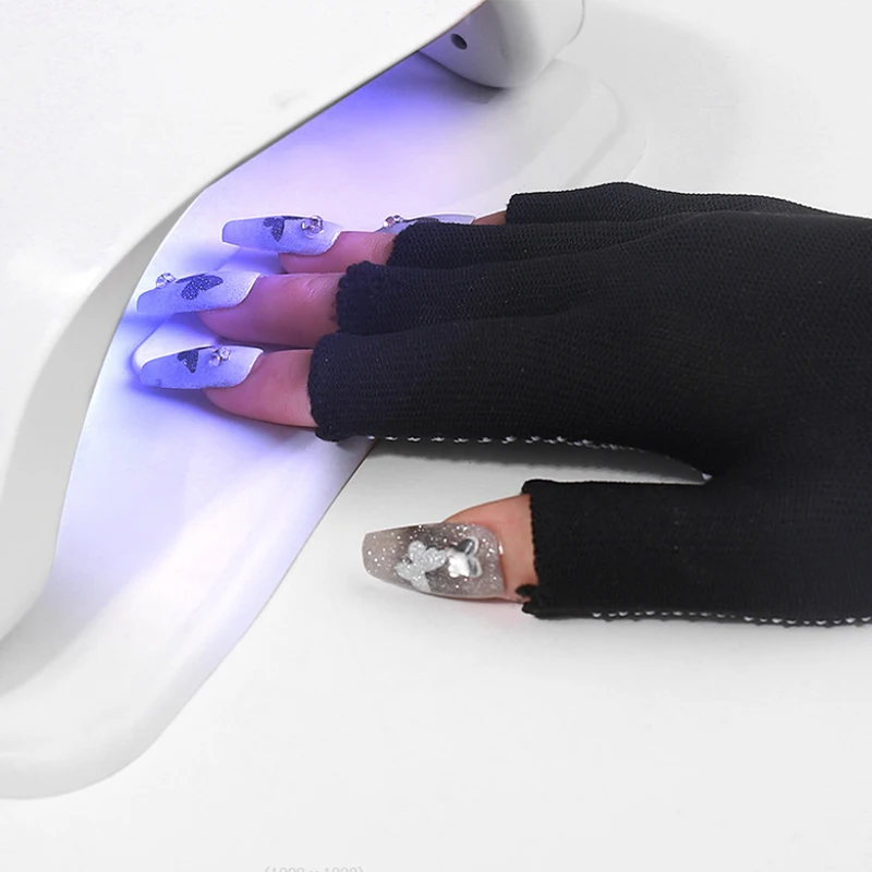 1 пара перчатки для защиты ногтей от УФ-лучей