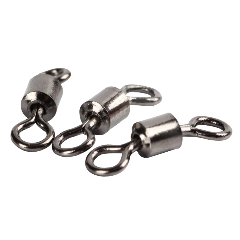 

100 Pcs Fishing Swivels Fishing Connector Snap Swivel Buckle Fishing Rolling Connector Fishing Swivel Connector