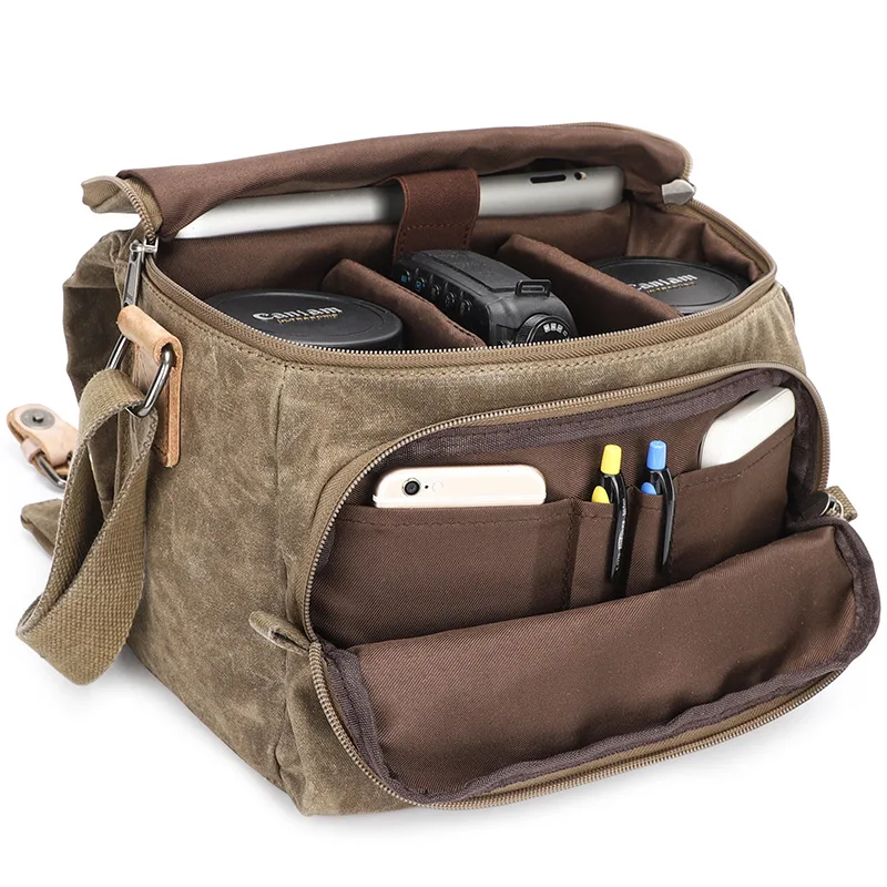 Shoulder Messenger Diagonal Bag SLR Photography Digital Camera Bag Mobile Phone Bags Waterproof Canvas Leisure Travel Backpacks