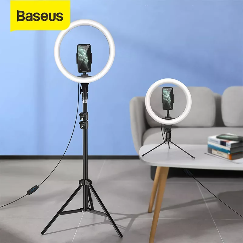 

Baseus 10/12inch LED Selfie Ring Light Dimmable LED Ring Lamp Photo Video Camera Phone Light Ringlight For Live Fill Light Lamp