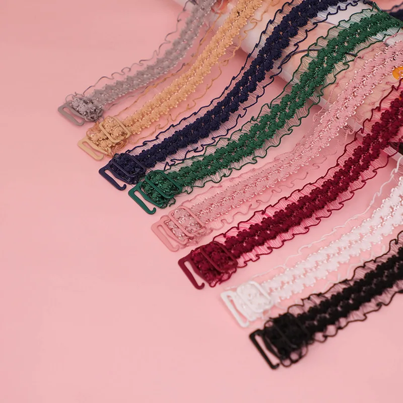 Summer Bra Straps Elastic Underwear Straps Solid Color Shoulder Straps Wide Women Sexy Bra Strap Wedding Intimate Accessories