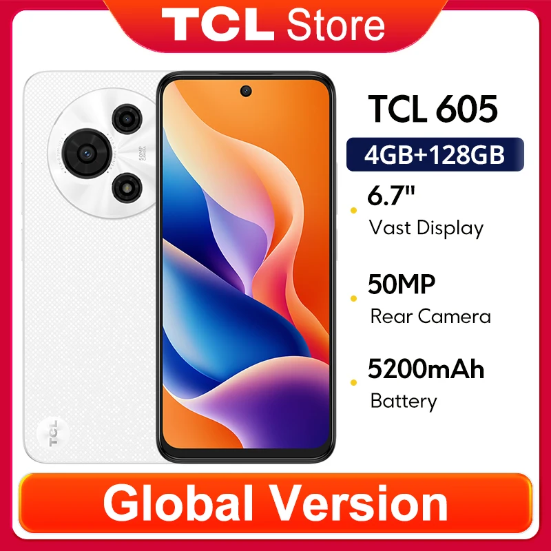 Фото Глобальная версия TCL 605: гибридная камера 50 МП, большой экран 6,7 дюйма, аккумулятор 5200 мАч, быстрая зарядка 18 Вт, основная камера 50 МП. №1