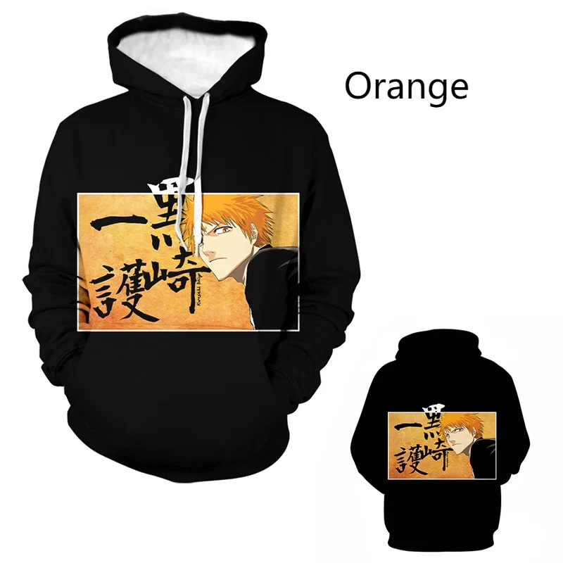 

2023 New Men's and Women's Fashion Hoodie Anime "Drift" Kurosaki Ichigo 3D Three-dimensional Printing Samurai Hoodie