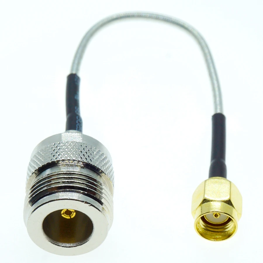 

N Female to RPSMA Male Plug Jumper lot 0.086" RG405 Coax Semi flexible rigid cable