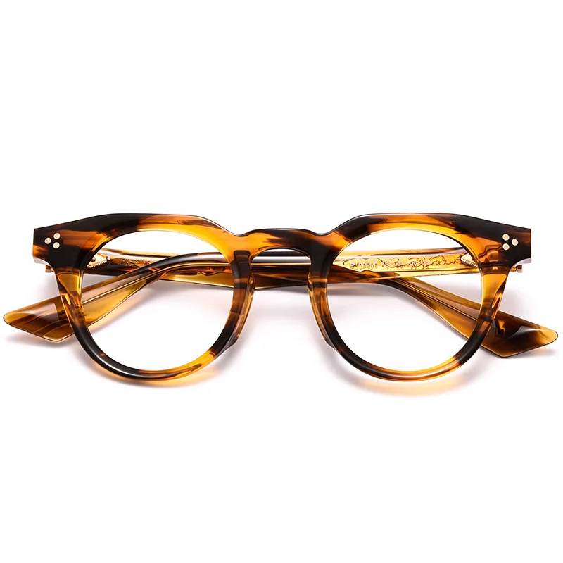 Японская круглая оправа для очков ручной работы мужские ретро ацетатные очки