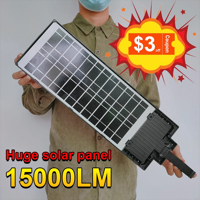 Outdoor Solar Led Light 15000LM Solar Lamp 880LED Super Solar Panel Home and Garden Light Street Lamp With Remote Control Sensor