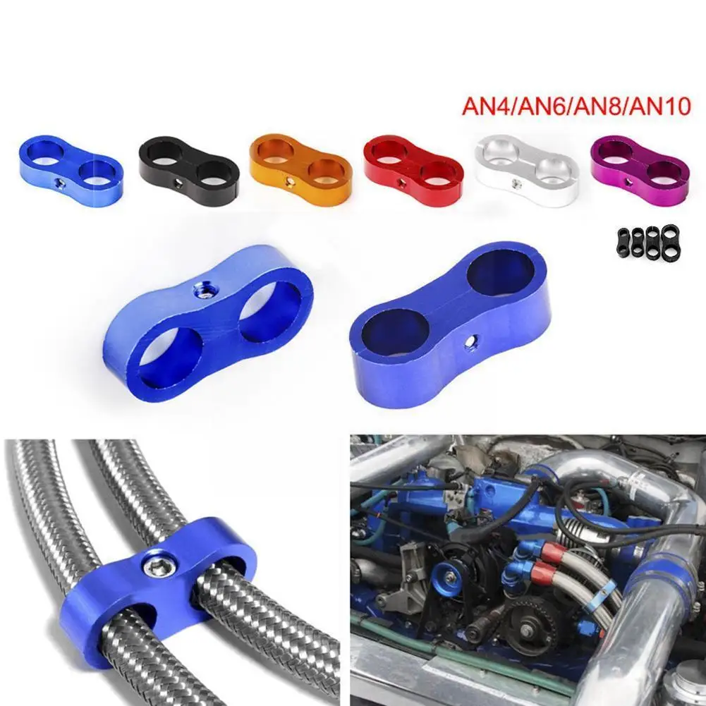 

Car Modification Double Hole Oil Pipe Clamp Universal AN8 AN4 AN10 Adapter Separator Fitting Clamp Aluminum AN6 A9Q0
