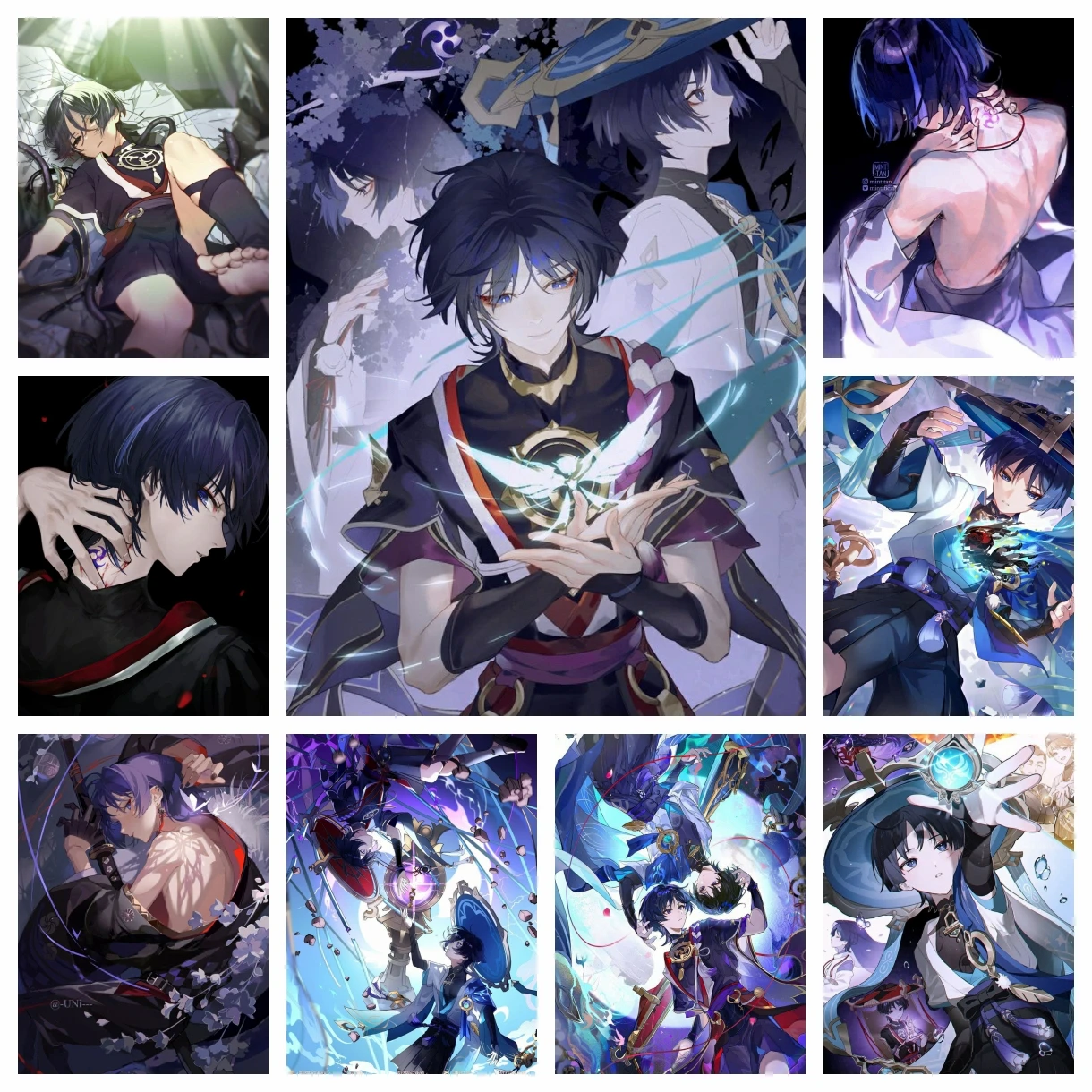 Genshin Impact Scarra Musk Набор Для Алмазной Живописи Nail Art Diy Мозаика Ручной Работы