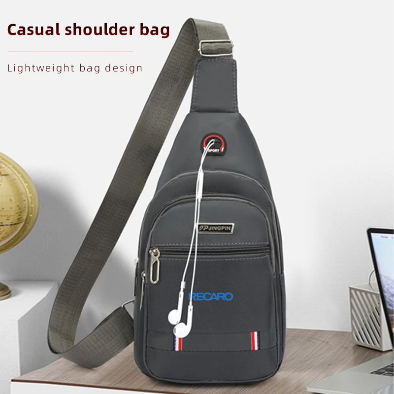 Новая мужская нагрудная сумка с логотипом автомобиля через плечо для отдыха Recaro