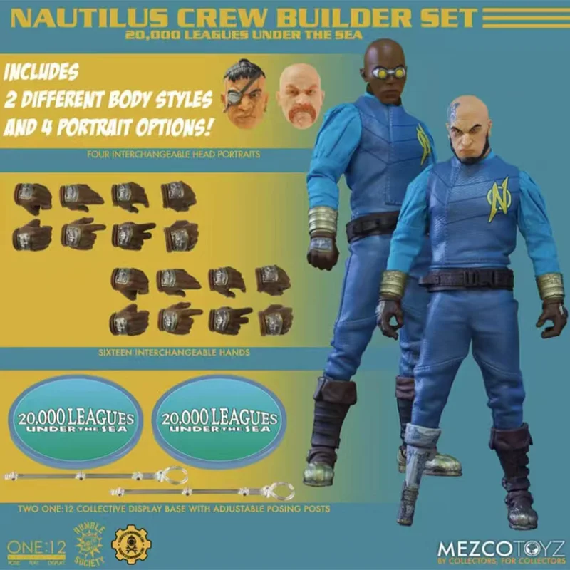 

In Stock Original MEZCO NAUTILUS CREW BUILDER SET Action Figure Model Toys Gifts