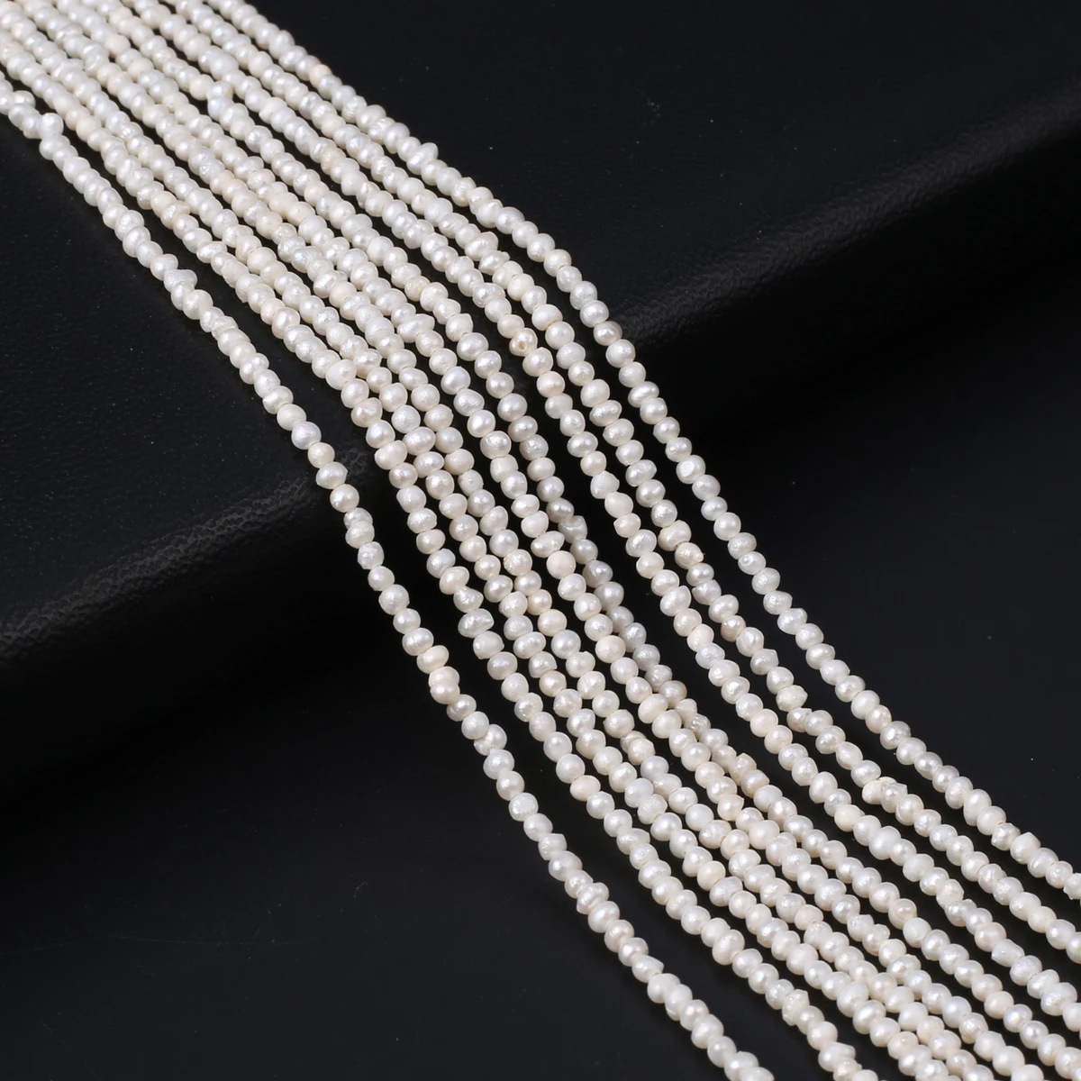 

Natural Freshwater Pearl Beads Nearly Round Spaced Isolated Loose Beaded for Jewelry Making DIY Bracelet Necklace Accessories