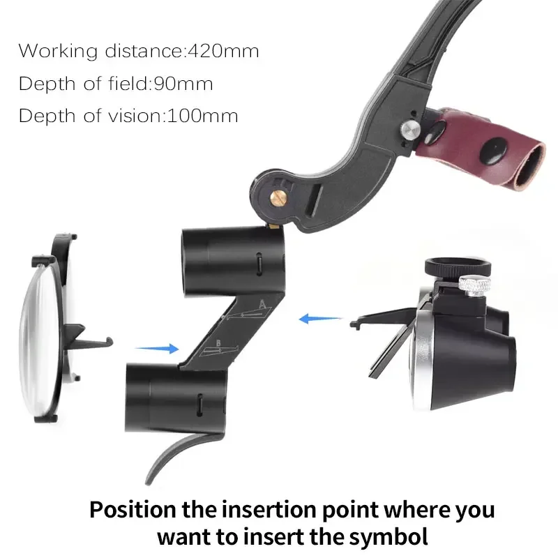 2 5X/3 5X красочные стоматологические светодиодные налобные лампы для увеличения