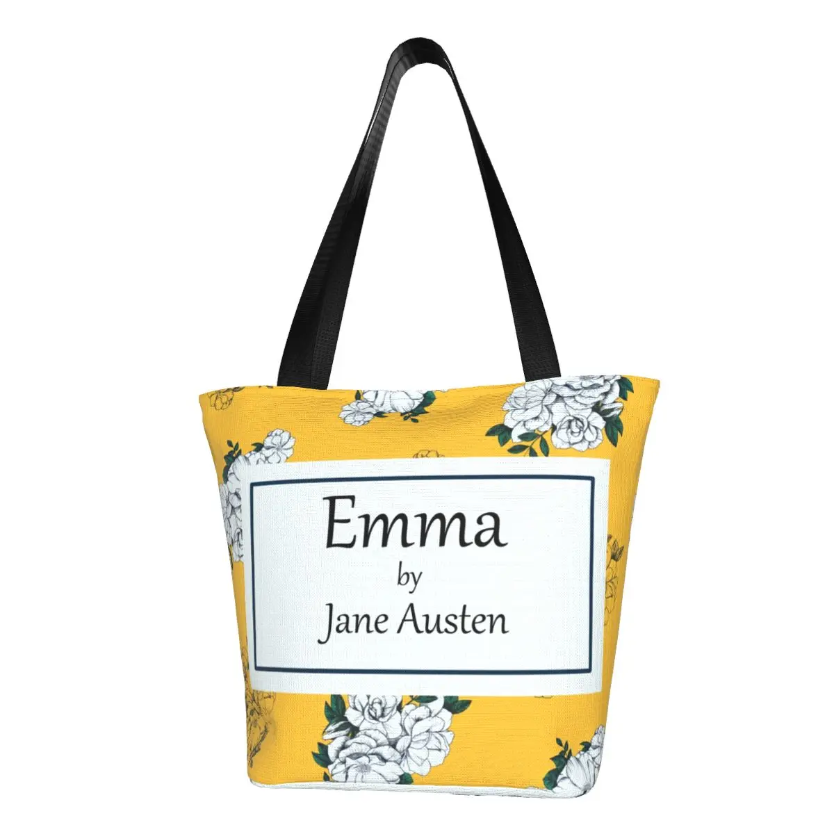 

Fashion Emma By Jane Austen Shopping Tote Bag Reusable Pride and Prejudice Groceries Canvas Shoulder Shopper Bag