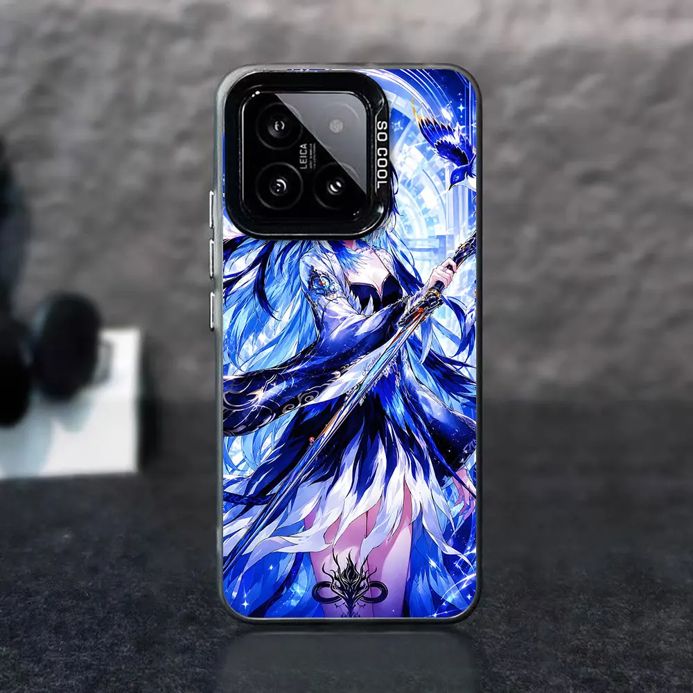 Фото Чехол для мобильного телефона Xiaomi 14T 11 Lite 5G NE 12 12T 13T 13 Pro 14, черный, с принтом Wuthering Waves Yangyang Xuanling, задняя крышка №5