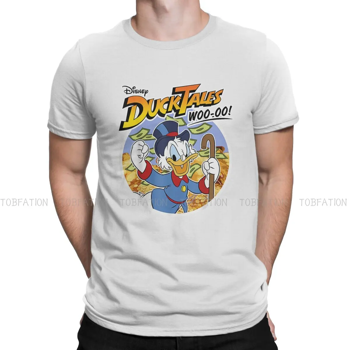 

Disney Donald Duck Cartoon Newest TShirt for Men Ducktales Wooo Round Neck Pure Cotton T Shirt Hip Hop Birthday Gifts