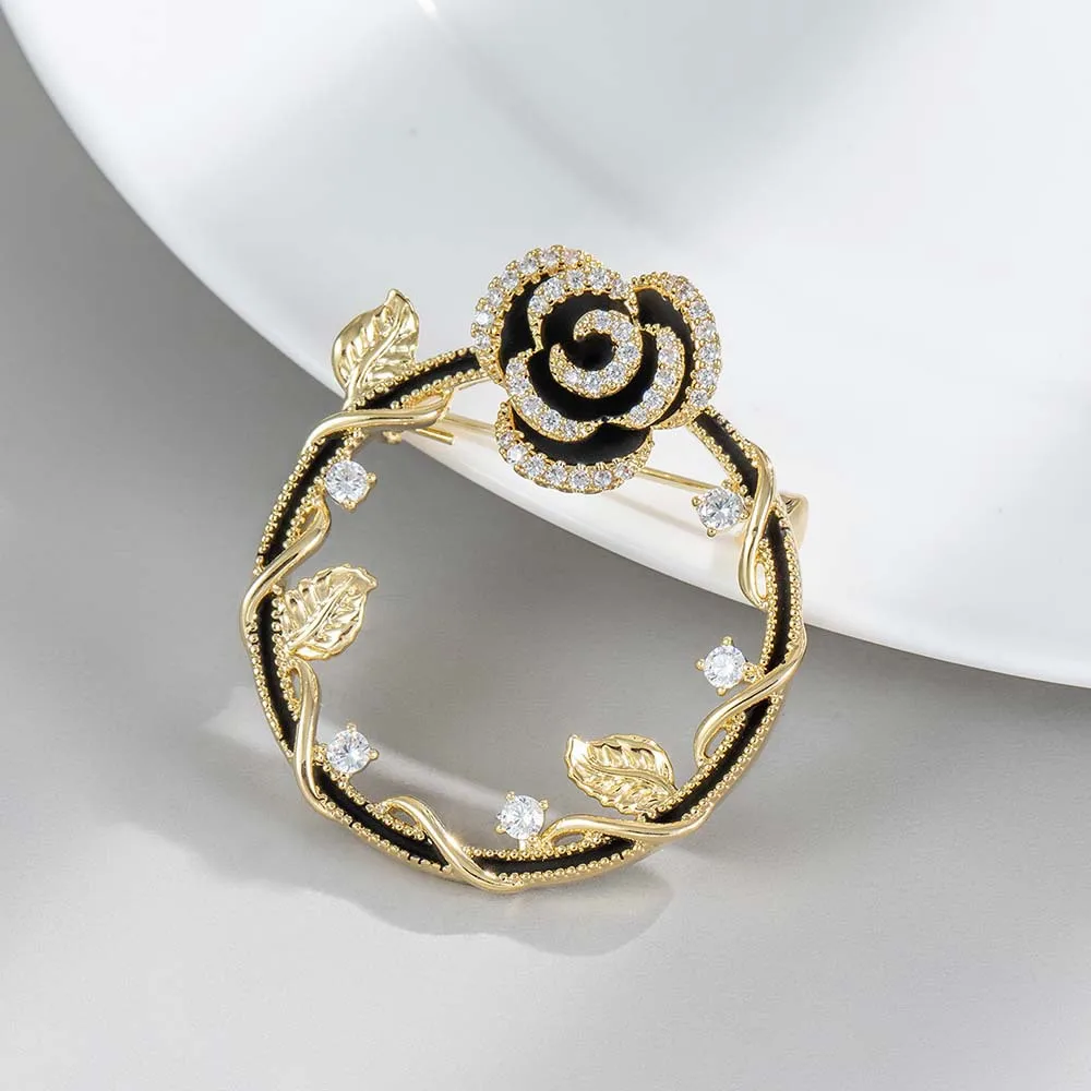 

YYSUNNY Классическая Брошь в виде Розы, лозы, булавка для женщин, модная булавка в форме цветка, Нежная брошь, аксессуары для платья, одежды, ювел...