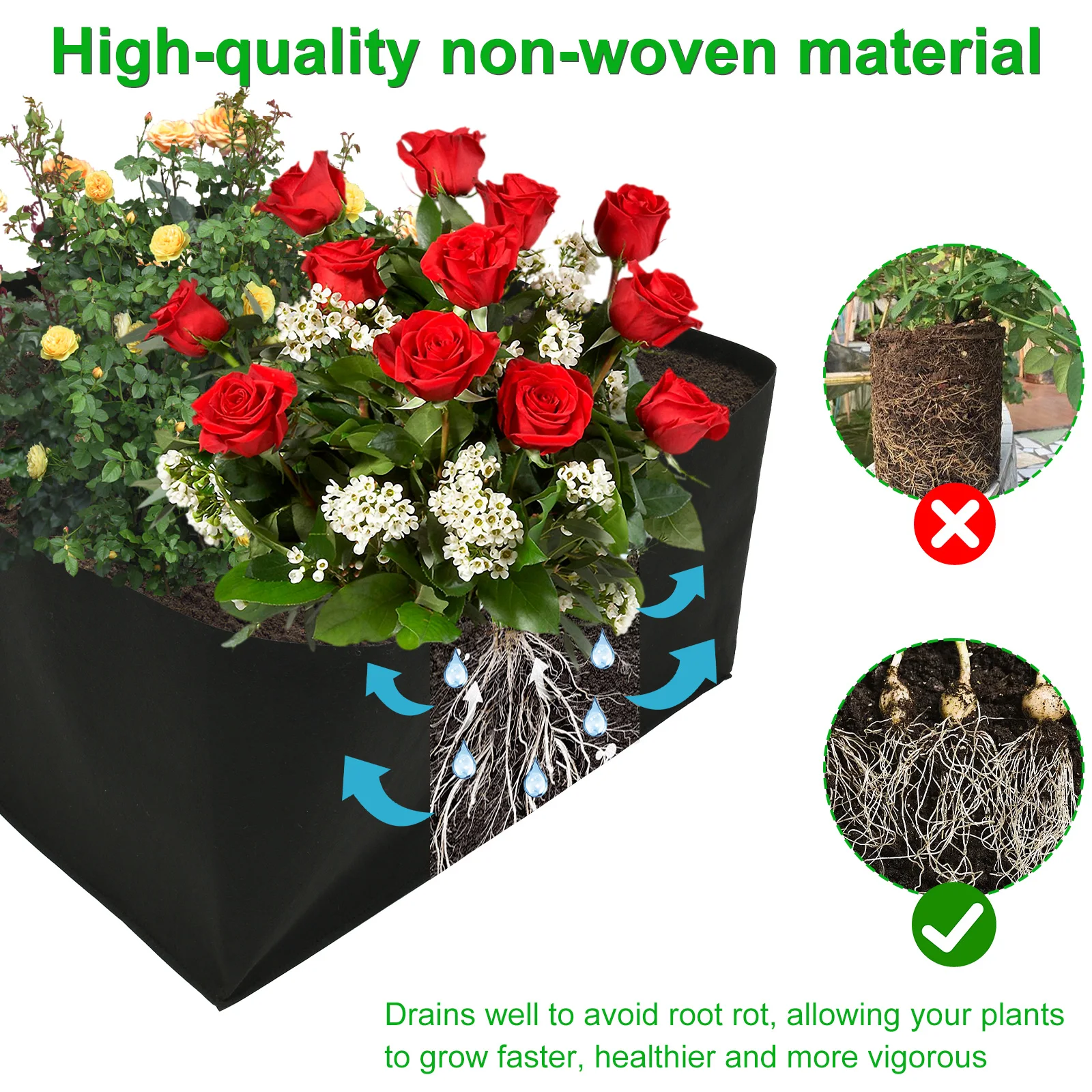 Портативная прямоугольная кровать для выращивания овощей 4/8 ячеек