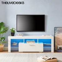 thelivedesks 52 morden tv stand with led lights high glossy tv cabinet for lounge room living room bedroom