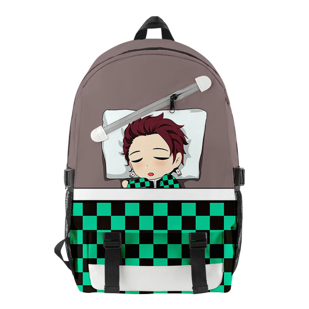 Fashion Backpacks for Teenage Boys Girls Demon Slayer Kimetsu No Yaiba Backpacks Japan Anime Cartoon Cute Kawaii School Bags