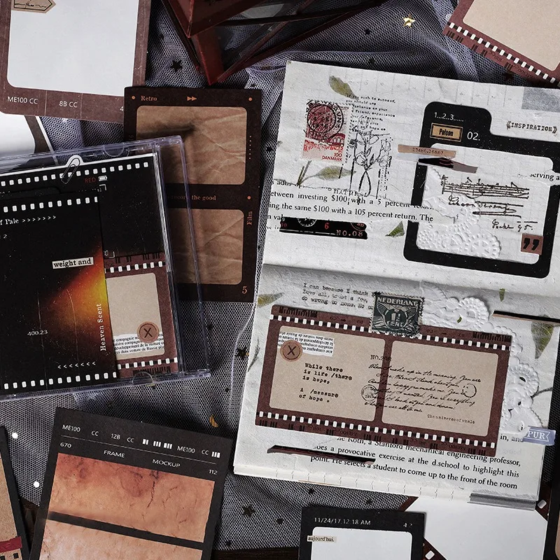 4 комплекта пленочных полосок бумага для скрапбукинга с винтажным узором