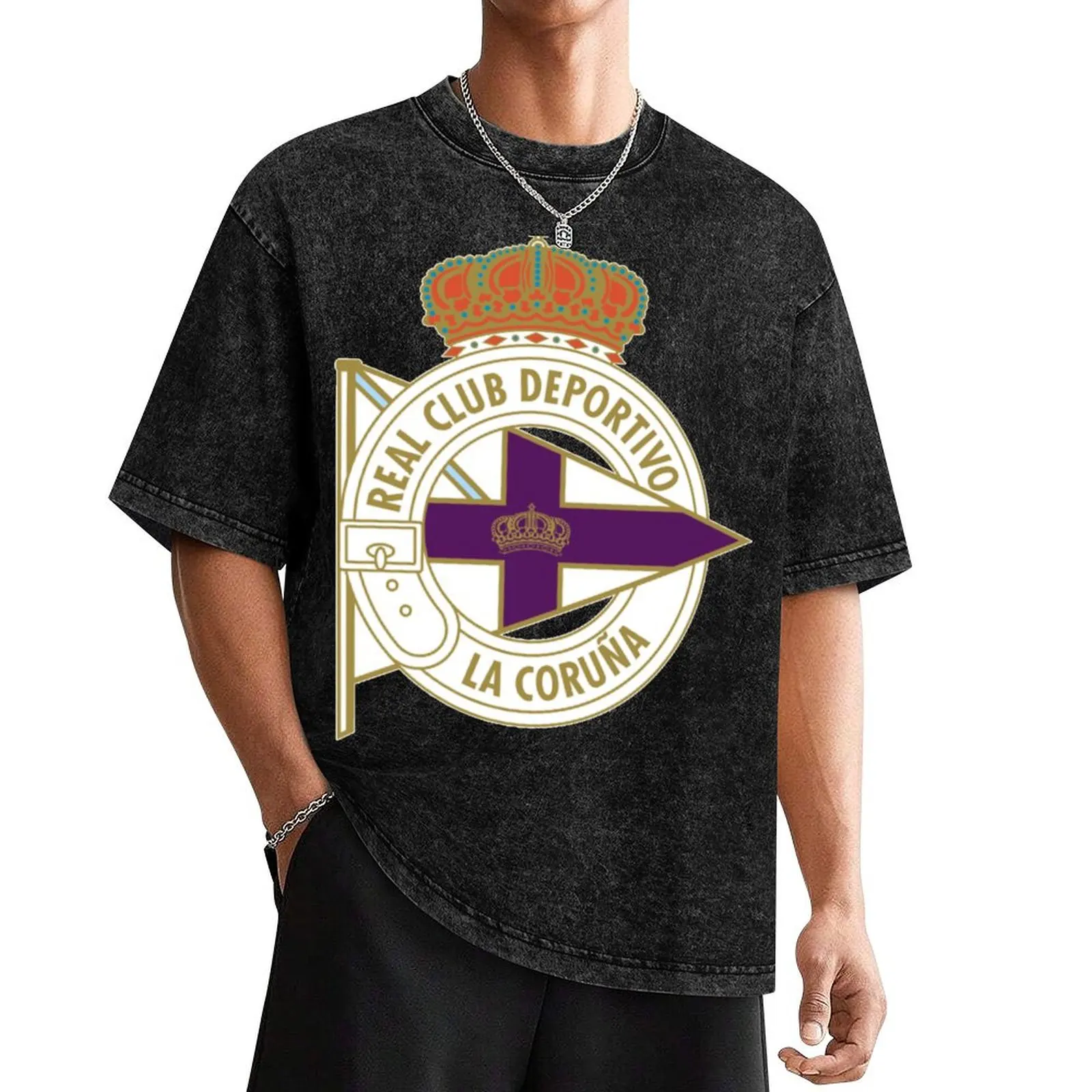 Футболка Deportivo de la Coru?a Essential винтажная одежда забавные футболки для мужчин