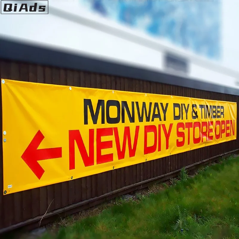 Qiads индивидуальный размер изображения дизайн DIY рекламный фон печать ПВХ уличная