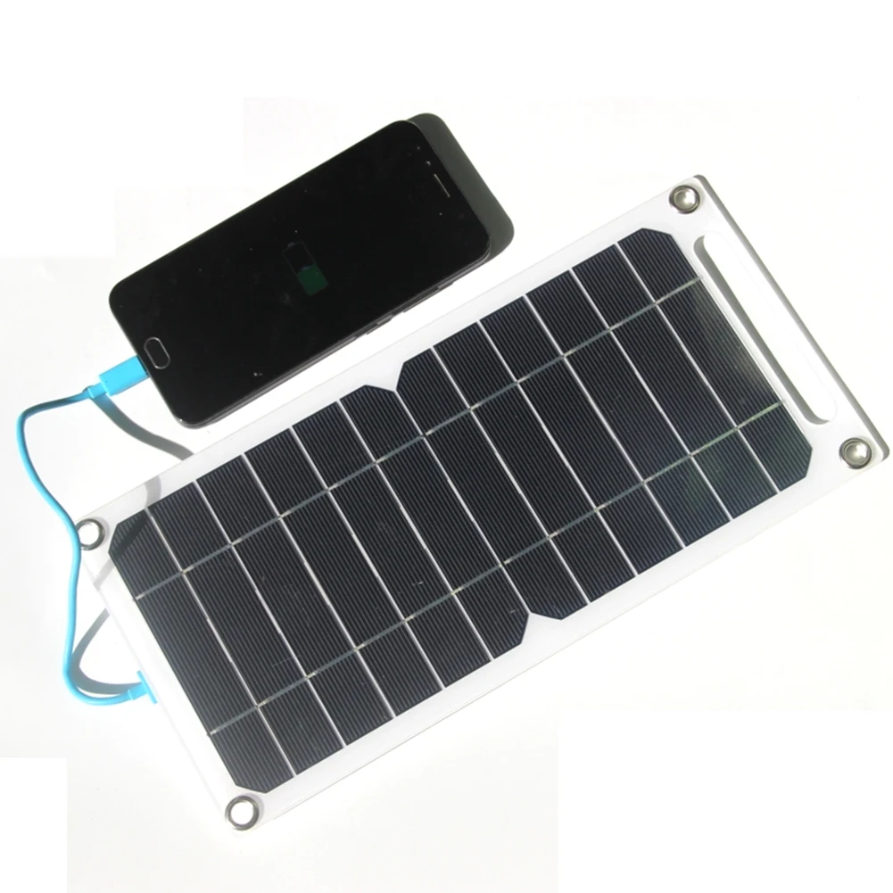 

USB Solar Panel Outdoor 6W 5V Portable Camping Hiking Travel Solar Charger Generator Power Bank for Mobile Phone Flashlight