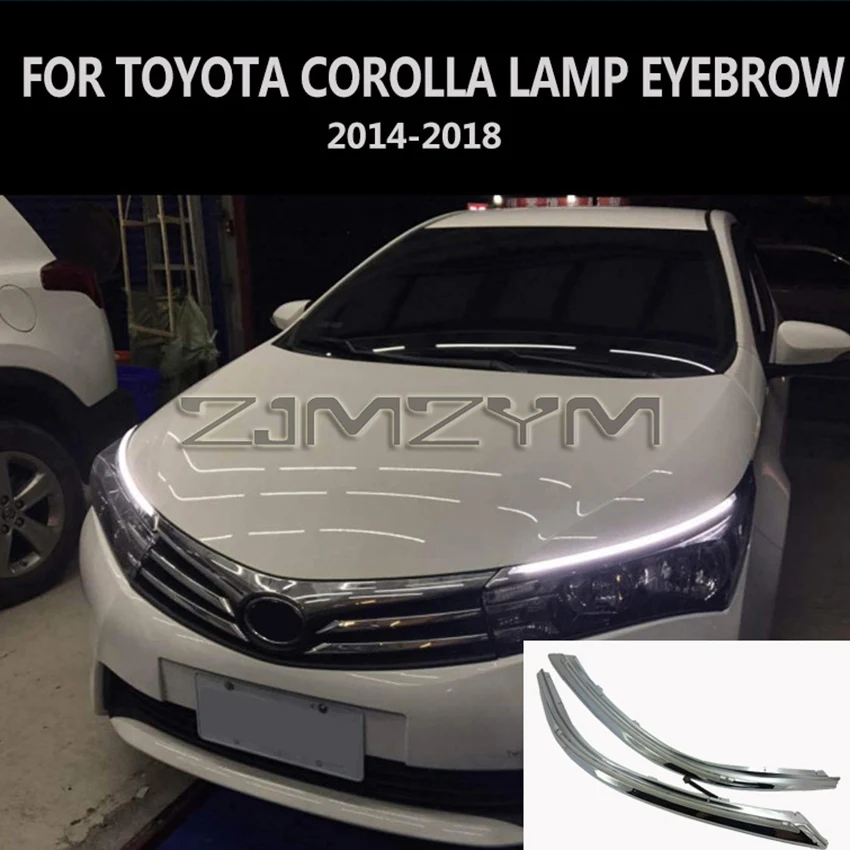 Автомобильный светодиодный DRL фонарь 12 В дневные фонари для Toyota Corolla 2014-2018